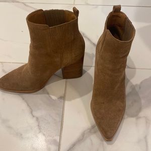 Marc fisher brown suede ankle booties. Size 7